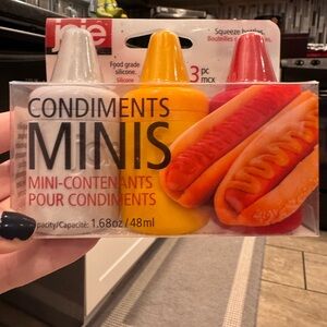 Joie Condiments Minis Trio - Red, Yellow, White